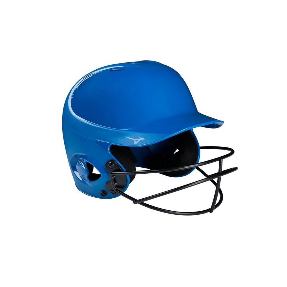 Womens Mizuno MVP Series Solid Batting Helmet with Fastpitch Softball Mask Helmet Royal Philippines